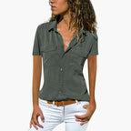 Fabienne | Tailored Short Sleeve Button-Up Shirt