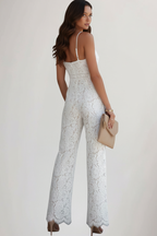 Fiona | Sleeveless V-Neck Wide-Leg Jumpsuit