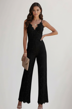 Fiona | Sleeveless V-Neck Wide-Leg Jumpsuit
