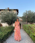 Florence | Fitted Sleeveless Floral Maxi Dress