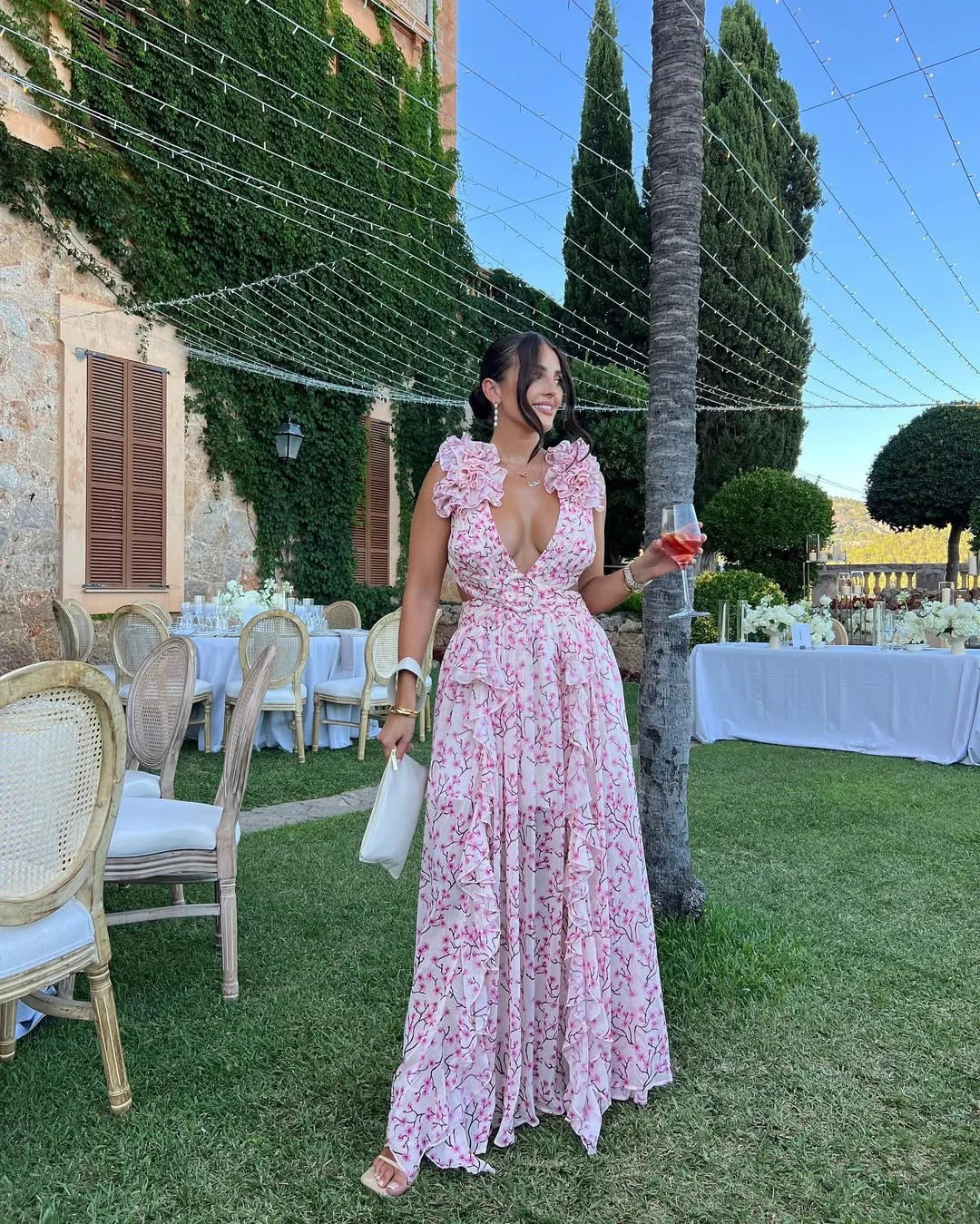 Florence | Fitted Sleeveless Floral Maxi Dress