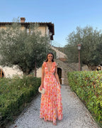 Florence | Fitted Sleeveless Floral Maxi Dress
