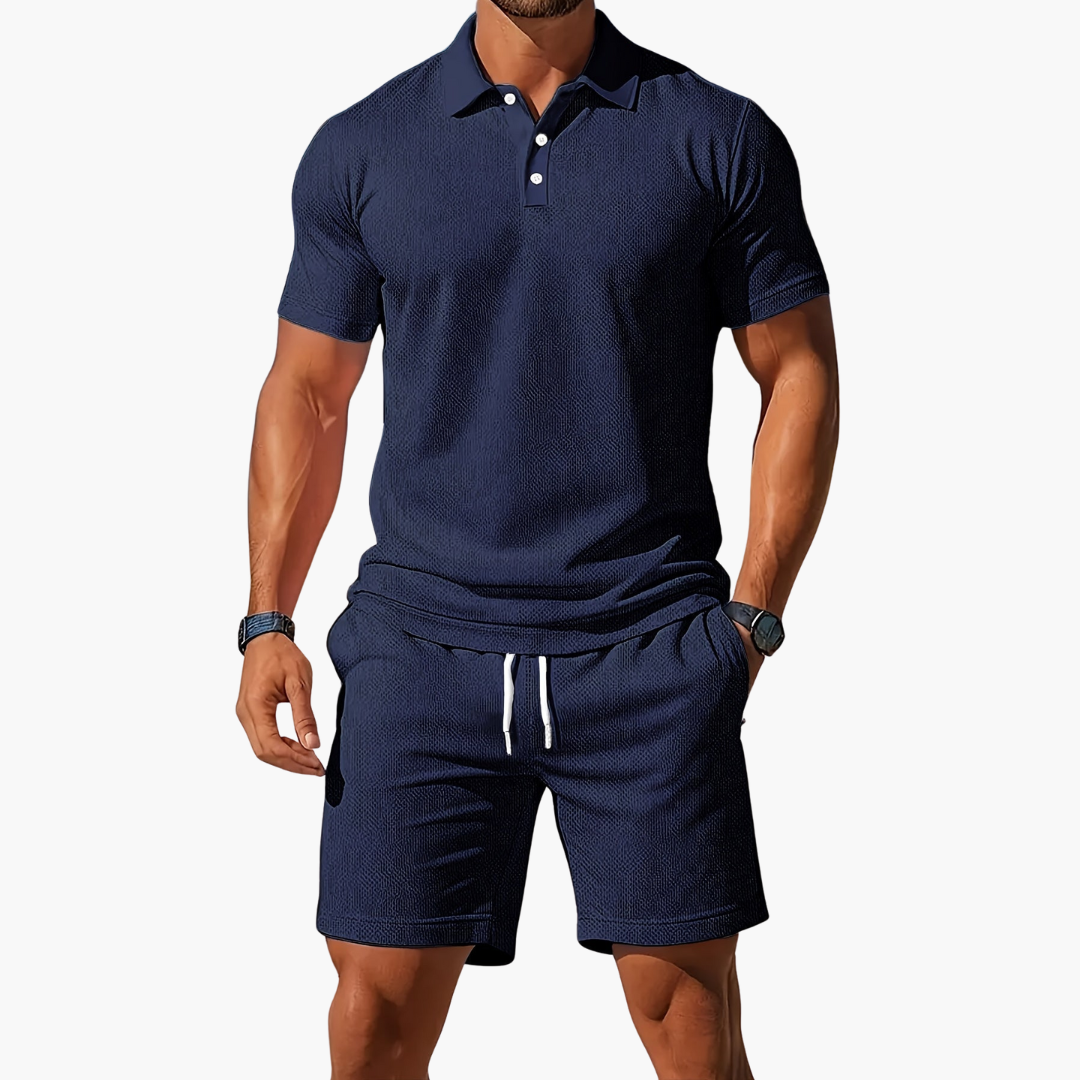 Flynn | Relaxed Fit Polo Shirt and Shorts Set