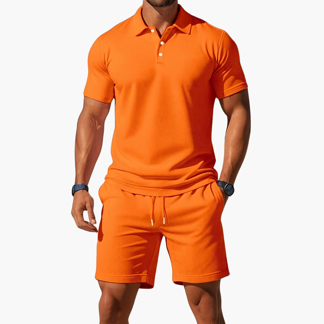 Flynn | Relaxed Fit Polo Shirt and Shorts Set