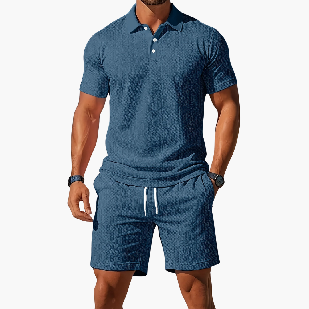 Flynn | Relaxed Fit Polo Shirt and Shorts Set
