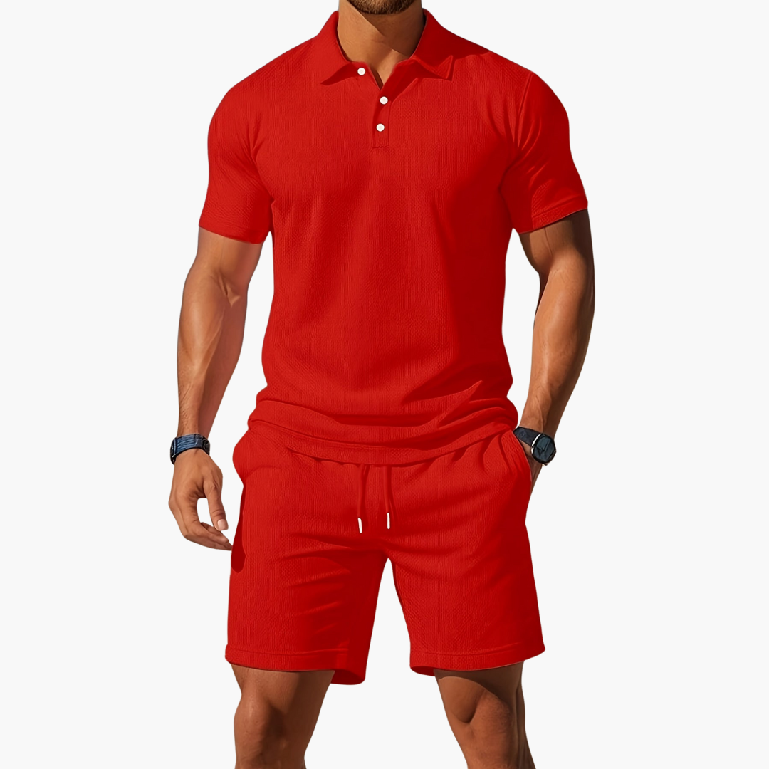 Flynn | Relaxed Fit Polo Shirt and Shorts Set