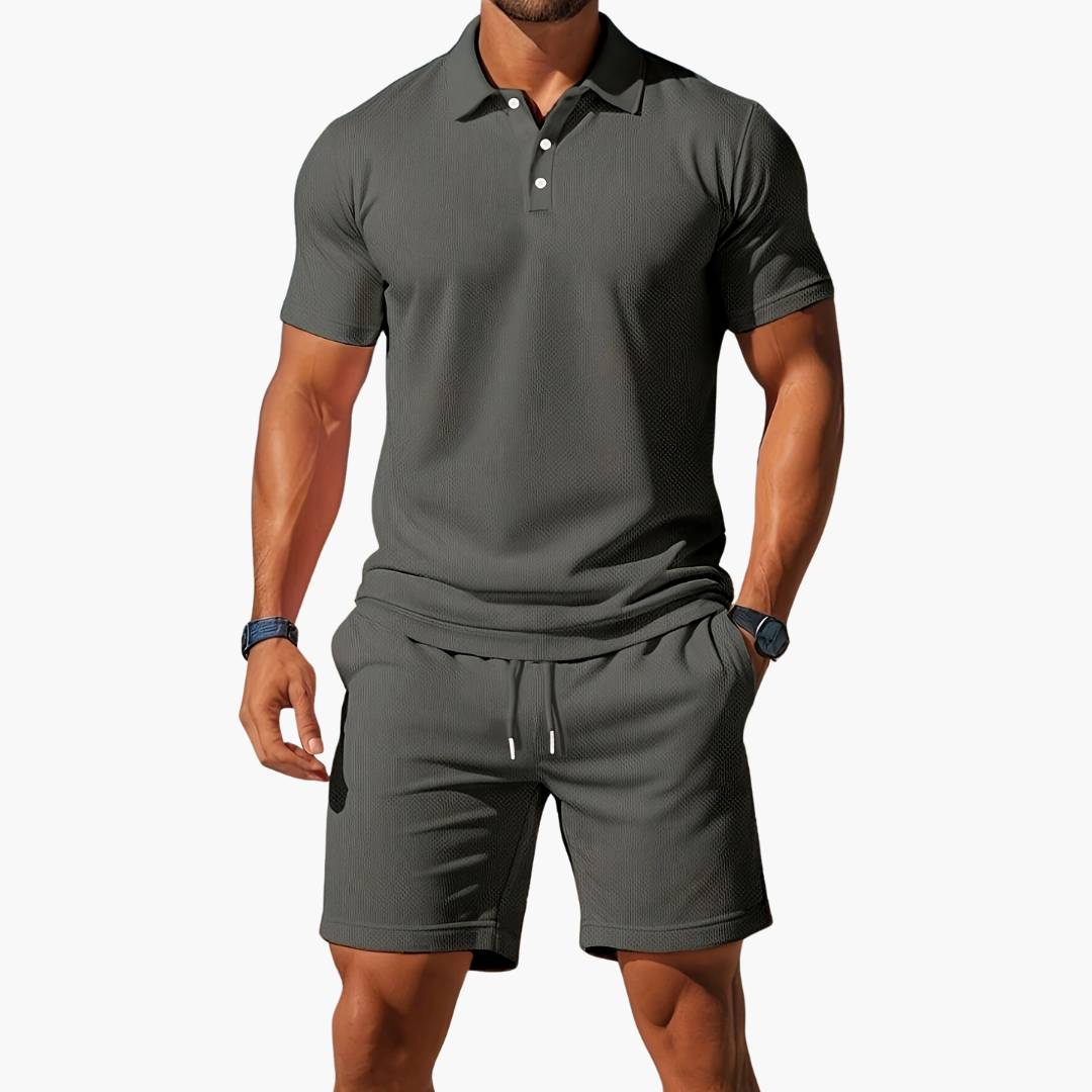 Flynn | Relaxed Fit Polo Shirt and Shorts Set