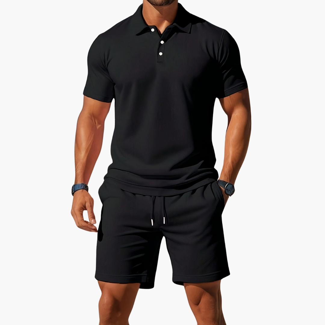 Flynn | Relaxed Fit Polo Shirt and Shorts Set