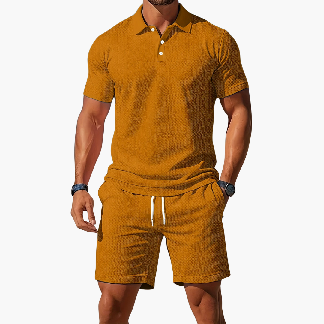 Flynn | Relaxed Fit Polo Shirt and Shorts Set