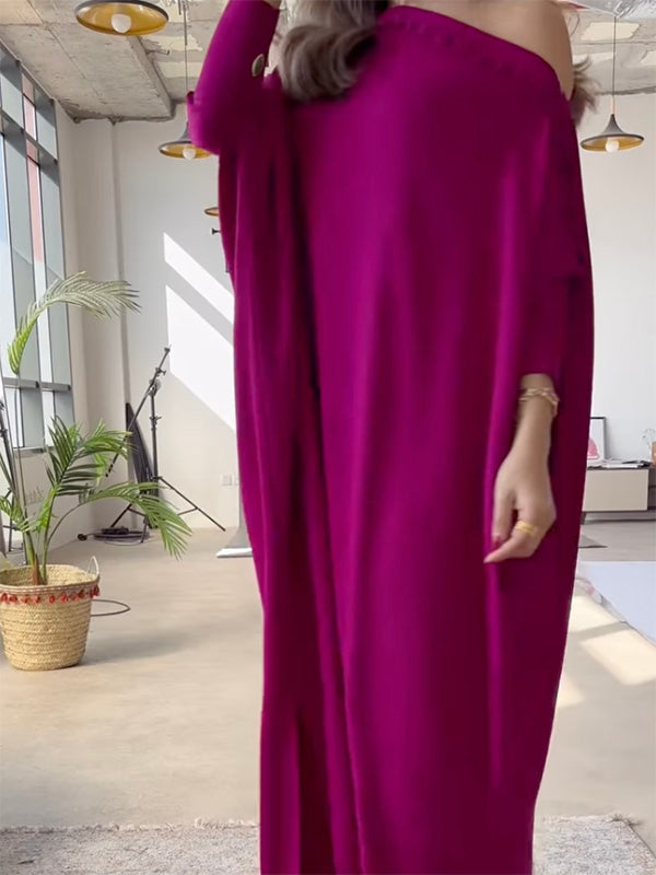 Gemma | Loose Fit Buttoned H-Line Maxi Dress