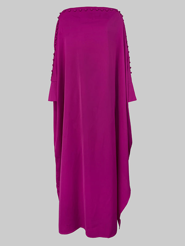 Gemma | Loose Fit Buttoned H-Line Maxi Dress