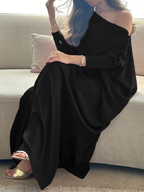 Gemma | Loose Fit Buttoned H-Line Maxi Dress