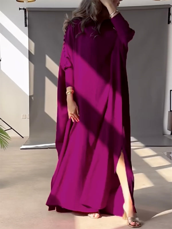Gemma | Loose Fit Buttoned H-Line Maxi Dress
