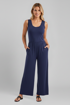 Gemma | Relaxed Fit Round-Neck Wide-Leg Jumpsuit