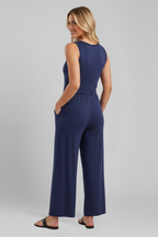 Gemma | Relaxed Fit Round-Neck Wide-Leg Jumpsuit