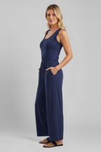 Gemma | Relaxed Fit Round-Neck Wide-Leg Jumpsuit