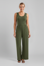 Gemma | Relaxed Fit Round-Neck Wide-Leg Jumpsuit