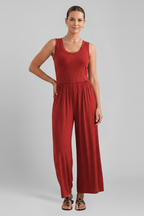 Gemma | Relaxed Fit Round-Neck Wide-Leg Jumpsuit