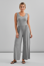 Gemma | Relaxed Fit Round-Neck Wide-Leg Jumpsuit