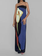 Greer | Loose Fit Printed Split-Joint Tube Maxi Dress