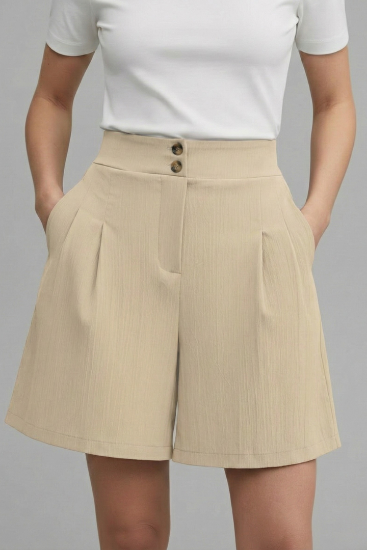 Hailey | High Waist Wide Leg Shorts