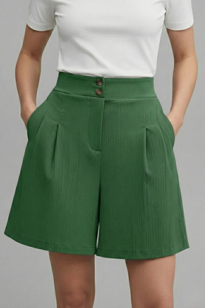 Hailey | High Waist Wide Leg Shorts