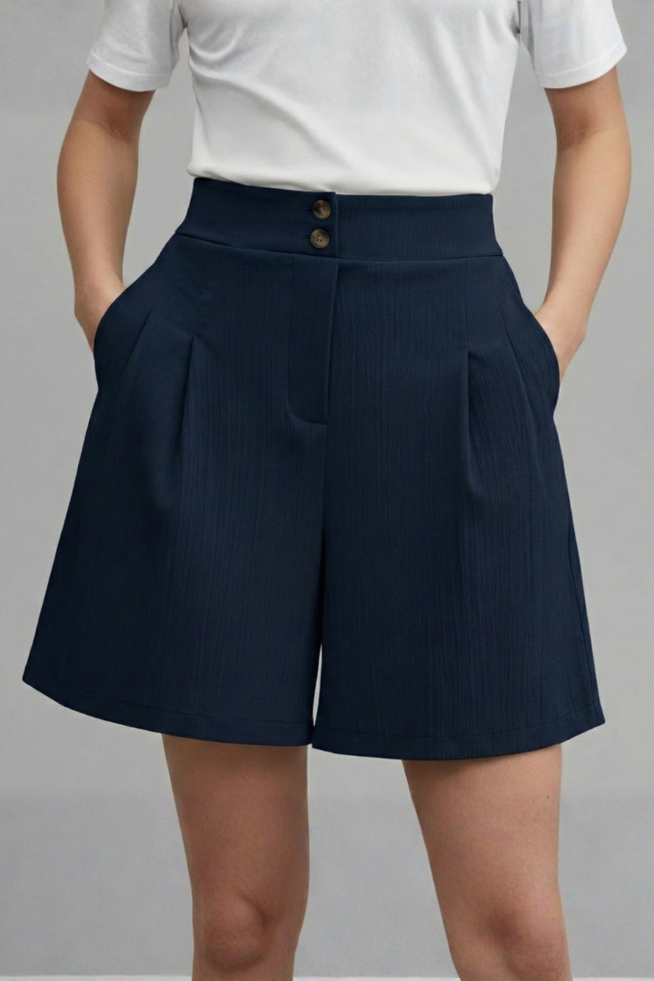 Hailey | High Waist Wide Leg Shorts