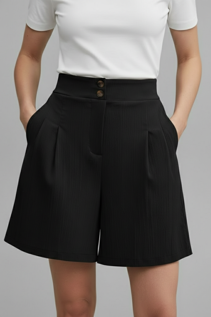 Hailey | High Waist Wide Leg Shorts