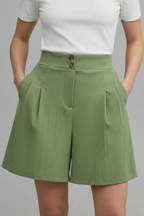 Hailey | High Waist Wide Leg Shorts