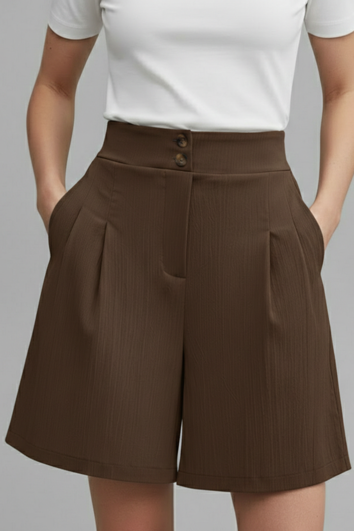 Hailey | High Waist Wide Leg Shorts