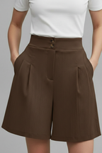 Hailey | High Waist Wide Leg Shorts