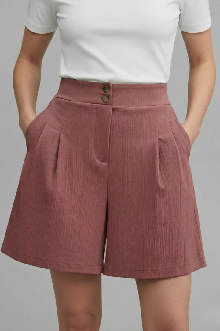 Hailey | High Waist Wide Leg Shorts