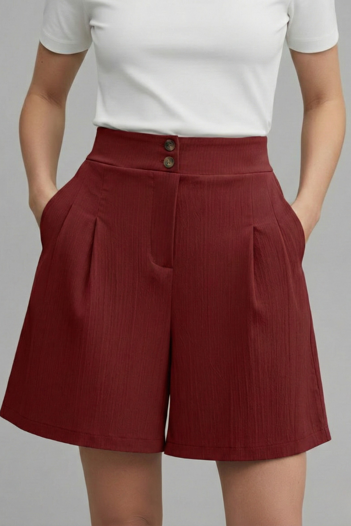 Hailey | High Waist Wide Leg Shorts