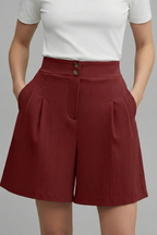 Hailey | High Waist Wide Leg Shorts