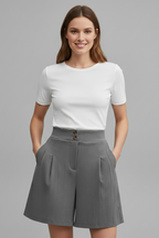 Hailey | High Waist Wide Leg Shorts