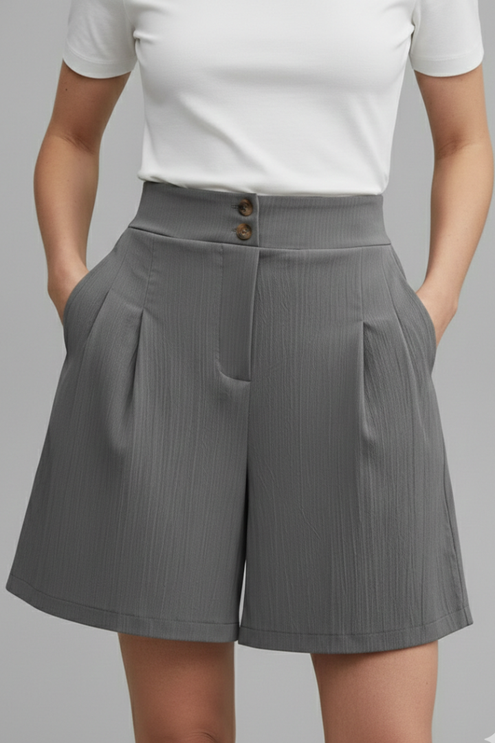 Hailey | High Waist Wide Leg Shorts