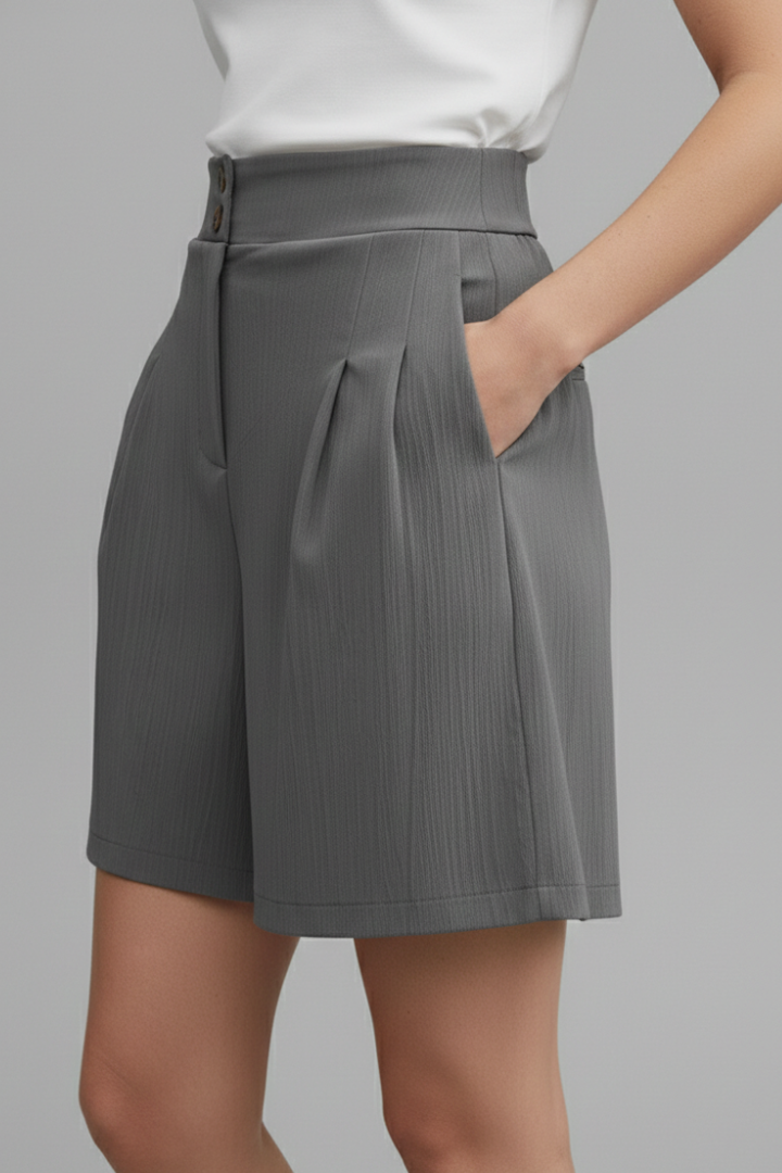 Hailey | High Waist Wide Leg Shorts