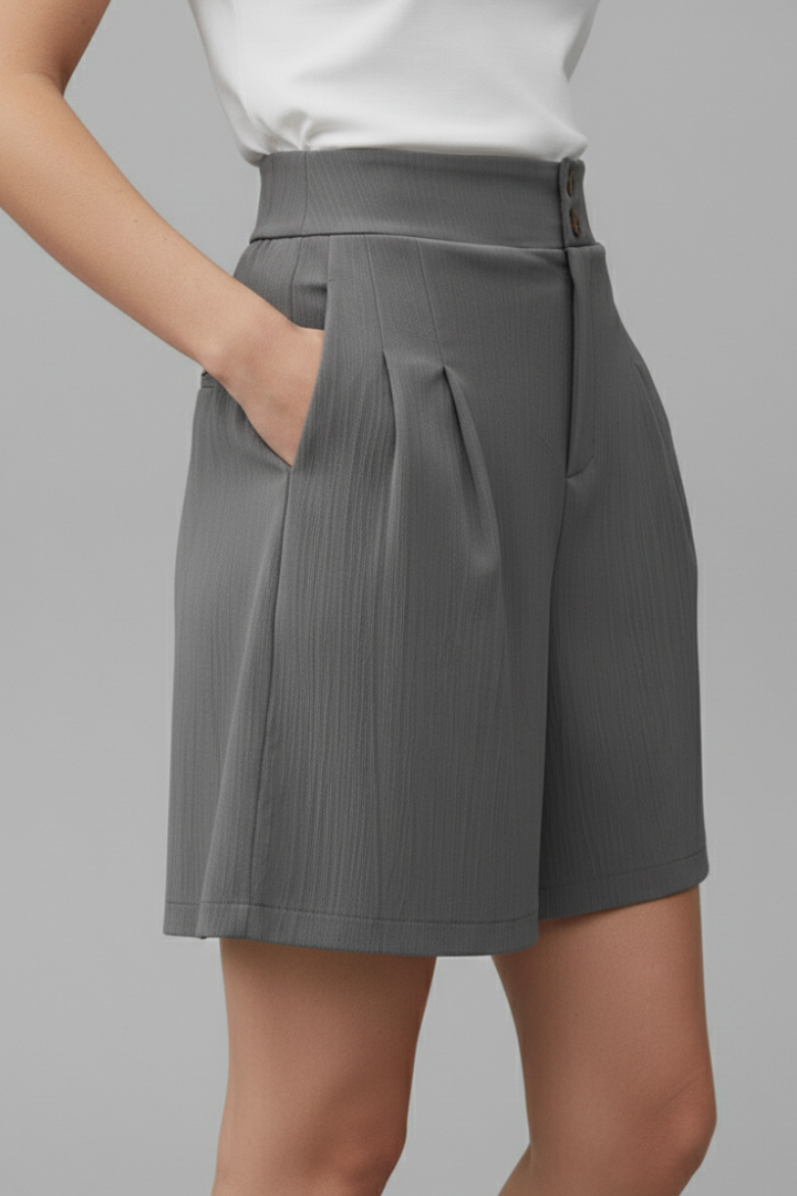 Hailey | High Waist Wide Leg Shorts