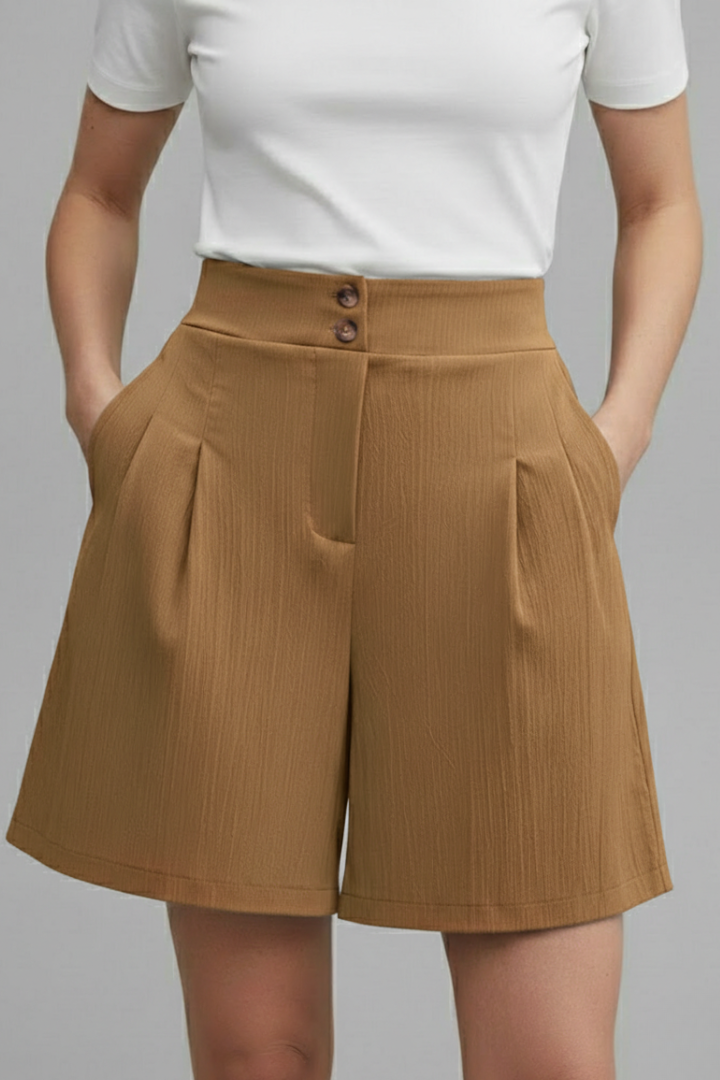 Hailey | High Waist Wide Leg Shorts
