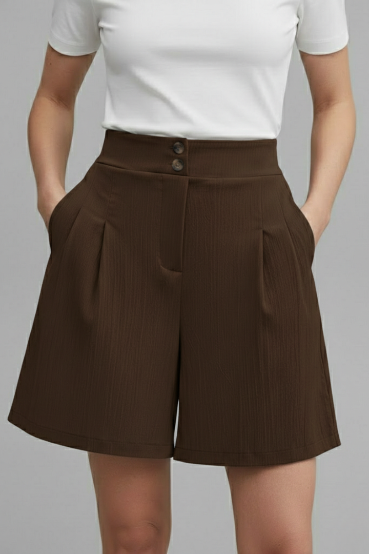 Hailey | High Waist Wide Leg Shorts
