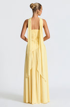 Halston | Structured Bustier Corset Maxi Dress