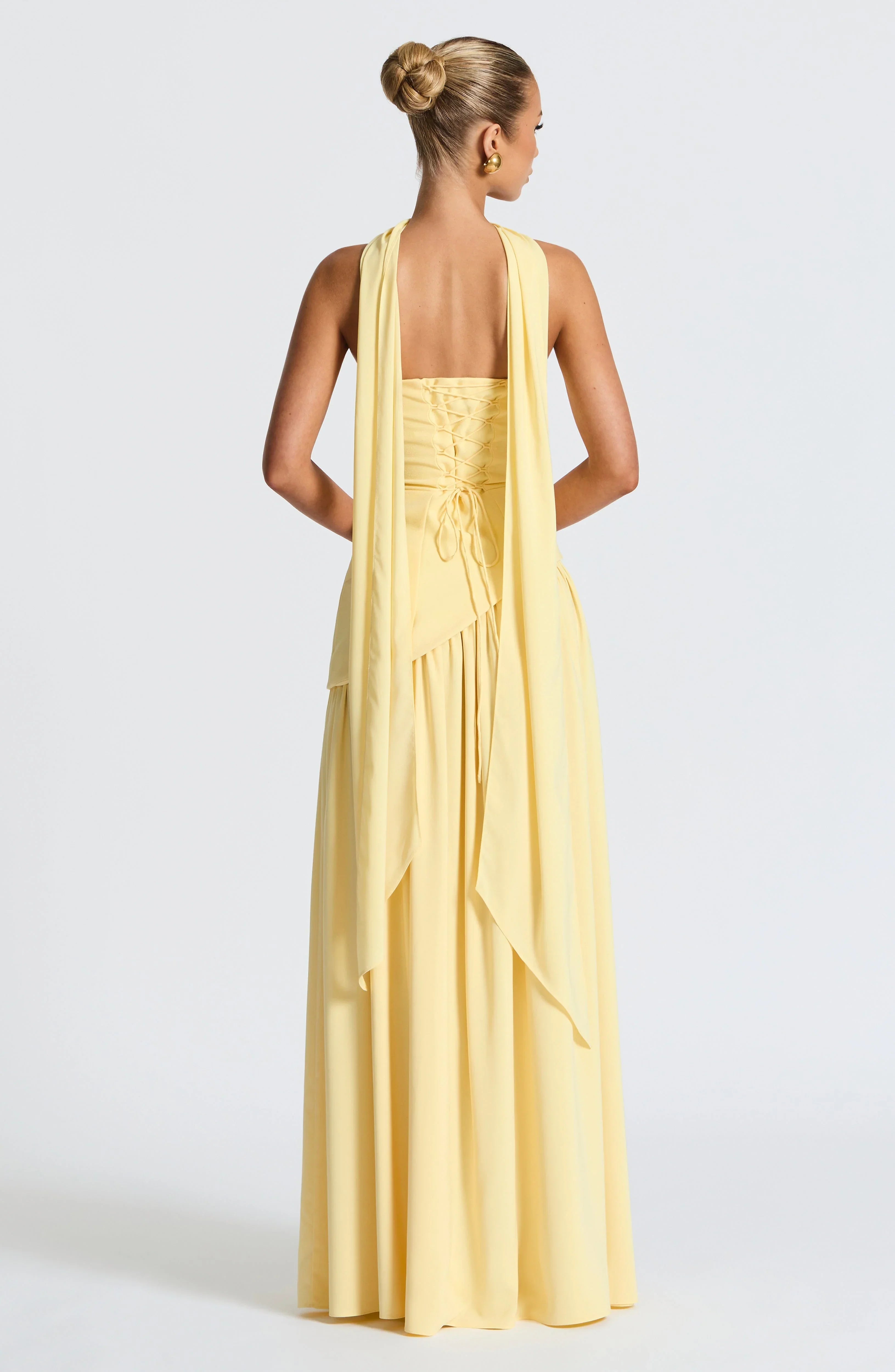 Halston | Structured Bustier Corset Maxi Dress