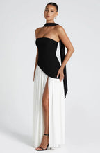 Halston | Structured Bustier Corset Maxi Dress