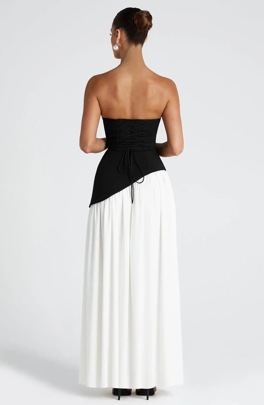 Halston | Structured Bustier Corset Maxi Dress