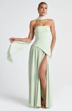 Halston | Structured Bustier Corset Maxi Dress