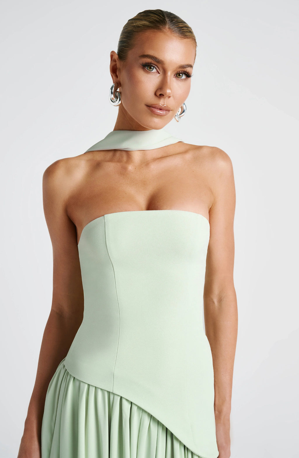 Halston | Structured Bustier Corset Maxi Dress