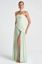 Halston | Structured Bustier Corset Maxi Dress