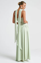 Halston | Structured Bustier Corset Maxi Dress