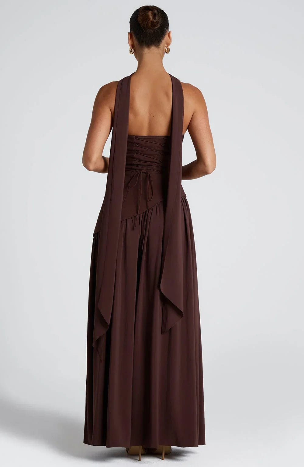 Halston | Structured Bustier Corset Maxi Dress