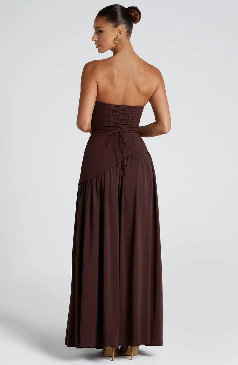 Halston | Structured Bustier Corset Maxi Dress